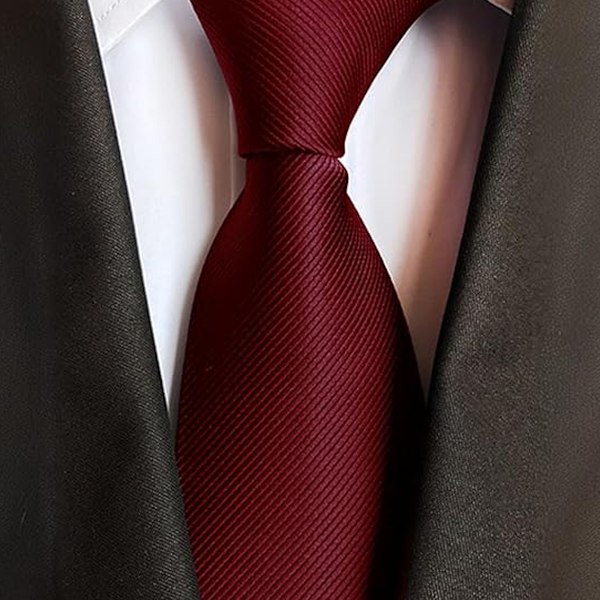 Herr Solid Polyester Textil Slipsar Ren Färg Slipsar