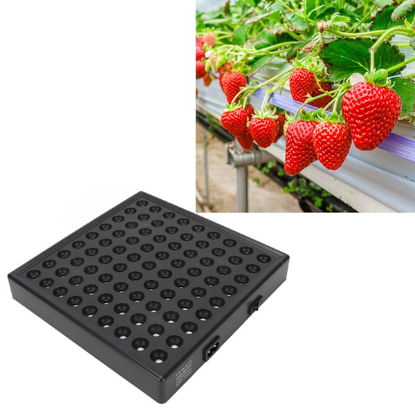 LED Grow Light Fuld Spektrum Høj Effektivitet Lysende Plantevækstlampe til Indendørs Frøplanter 85‑265V EU Stik 81 Perle(50W)