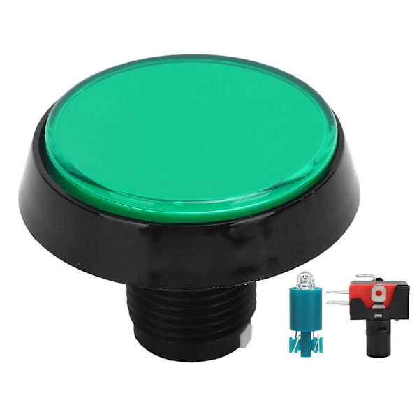 60mm Stor Rund Platt Knapp med LED-ljus 3-fotsbrytare för Kranmaskin Spelkonsol
