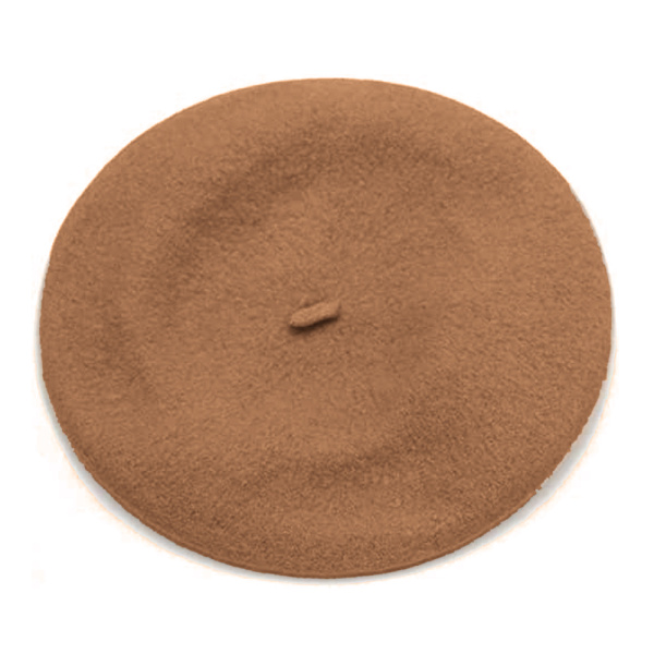 Ull Beret Lue, Ensfarget Fransk Stil Vinter Varm Lue for Kvinner