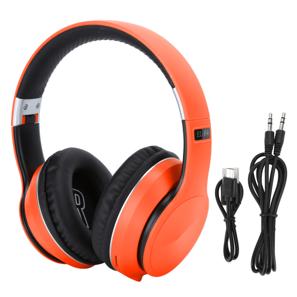 Headmounted trådløs Bluetooth-headset, foldbart stereo-sportshøretelefoner, understøtter radiotilstand (orange)