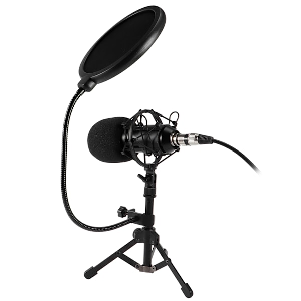 Kardioid XLR-mikrofon för podcaststudio, robust mikrofon med metallhölje levererar oöverträffad ljudkvalitet för streamers, musiker och innehållsskapare