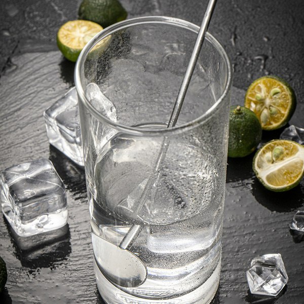 Rostfri sked med funktionellt vridgrepp, diskmaskinssäkra cocktailredskap i rostfritt stål för mjölkkaffe