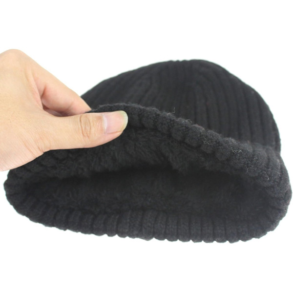Vinterhatte til mænd Uldstrikkede Slouchy Beanie Hatte Varme Baggy S