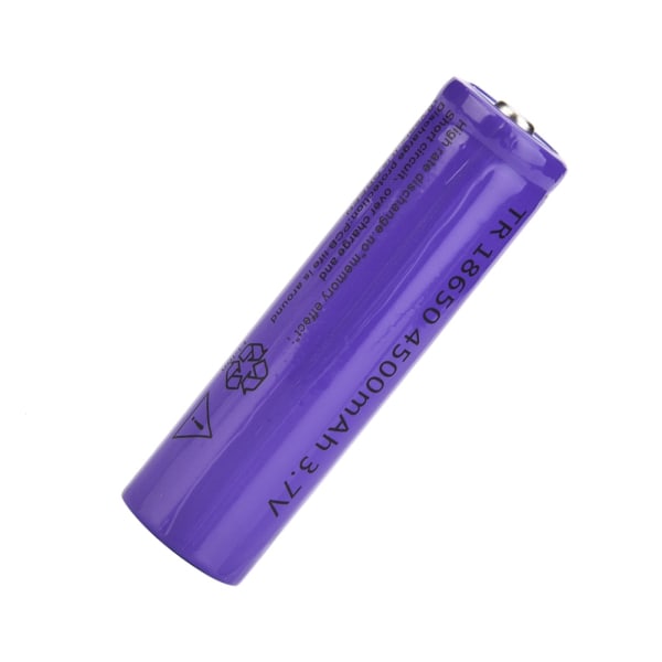 18650 4500mAh 3.7V Genopladelig Stor Kapacitet Lilla Batteri til LED Lommelygte