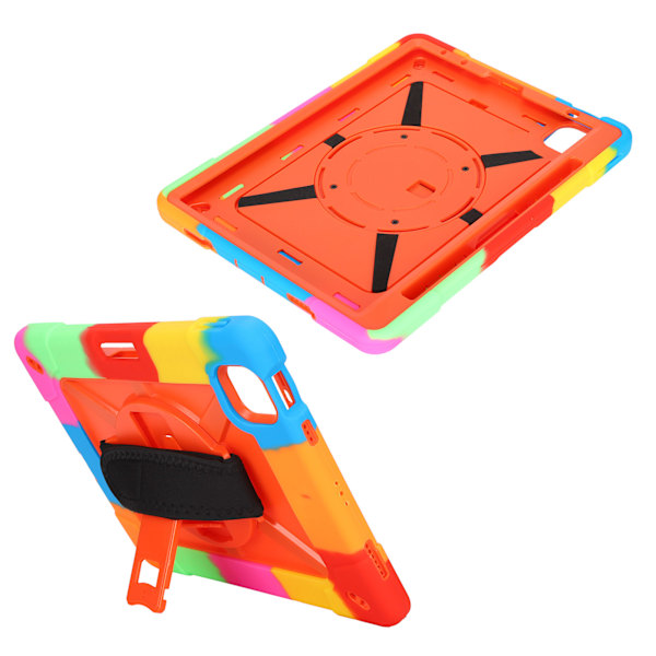 Tabletskydd Fodral 360 Roterande Ställ Hand- och Axelrem för Ipad Air4 10.9 Orange