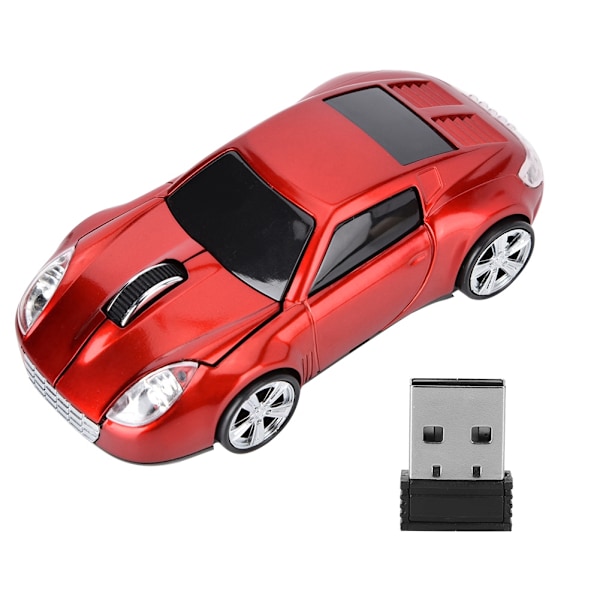 Originell bilmodell trådlös USB 1200DPI 3D optisk mus för bärbar dator (röd)