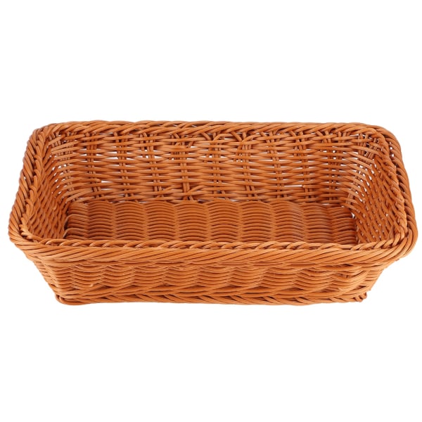 Rektangulär matförvaringskorg för hushåll, skrivbord, bröd, frukt, förvaring, kontor, restaurang, kaffefärg