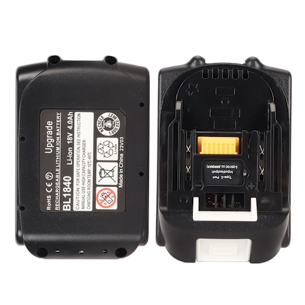 18V litium-akku, liekkiä hidastava, 4000 mAh, 65 W litiumioniakku, jossa Type C -liitäntä BCF201 BCF201Z BCL180 -malleihin