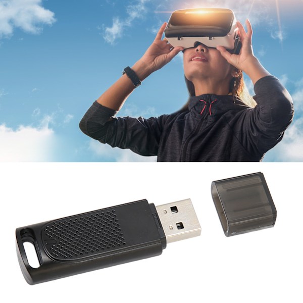 For Steam VR USB Dongle Mottaker Plug and Play Trådløs Dongle Mottaker for Valve Index Kontrollere Svart