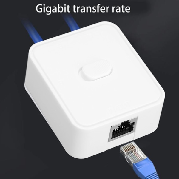 Gigabit nettverksbryter 2 porter 10/100/1000 Mbps 2 i 1 ut 1 i 2 ut PoE-forlengersvitsj RJ45 nettverkssplitteradapter