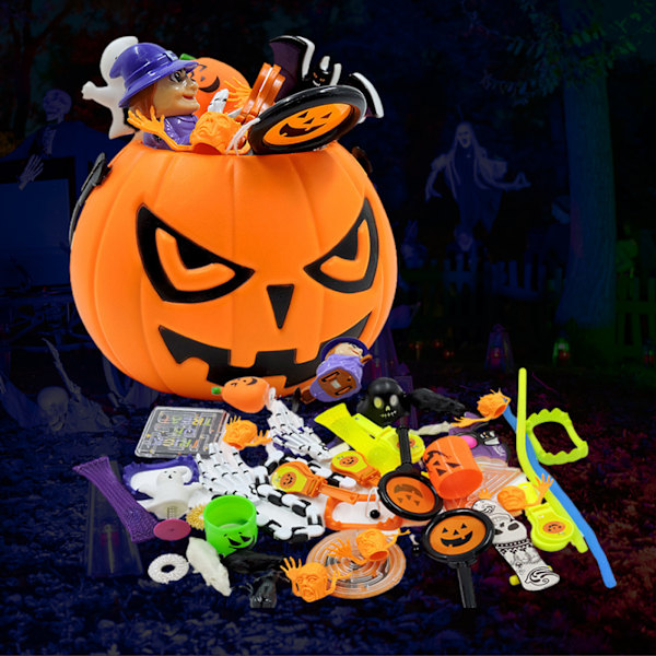 Halloween Magic, Oändligt Kul Halloween Högkvalitativt Plastmaterial, 41 st Klassrumspriser Bred Användning Bulk Halloweenleksaker