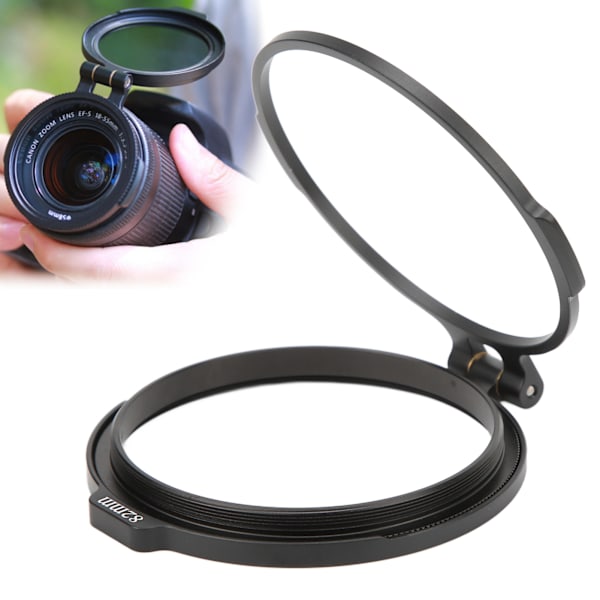 Objektivfilterholder - Robust, holdbar, hurtig skift, flere størrelser, praktisk objektivadapterring til vidvinkel, prime zoom 82mm