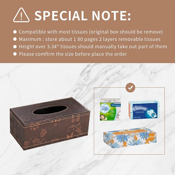 Rektangulär ansiktsvävnadsdispenser Boxhållare