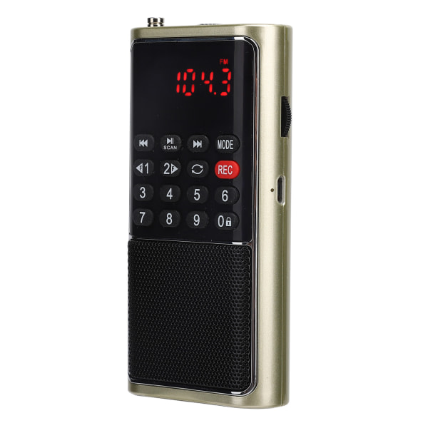 L-338 bærbar FM-radio - bærbar multifunksjonell radiospiller for minnekort U-disk hjemmeforsyninger
