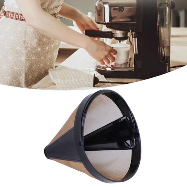 Permanent rostfritt stålfilter, lättrengjort tvättbart filter, ABS-handtagsdesign för enkel användning, direkt filtreringsprocess säkerställer enkel och