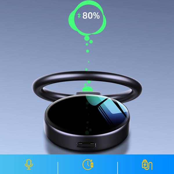 Stemmeaktiveret optager HD støjreduktion nøglering design mini MP3 optager til studie møde interview 32GB
