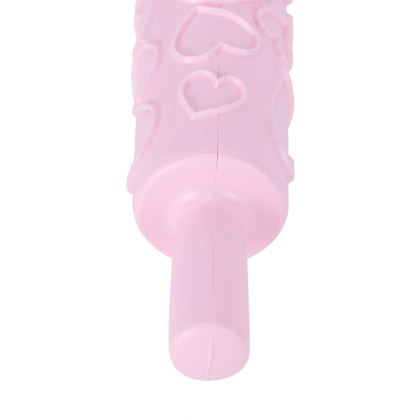 Fondant kagerulle i plast med præget mønster til kager, kiks, bagværk og kagedekoration (hjerteform)