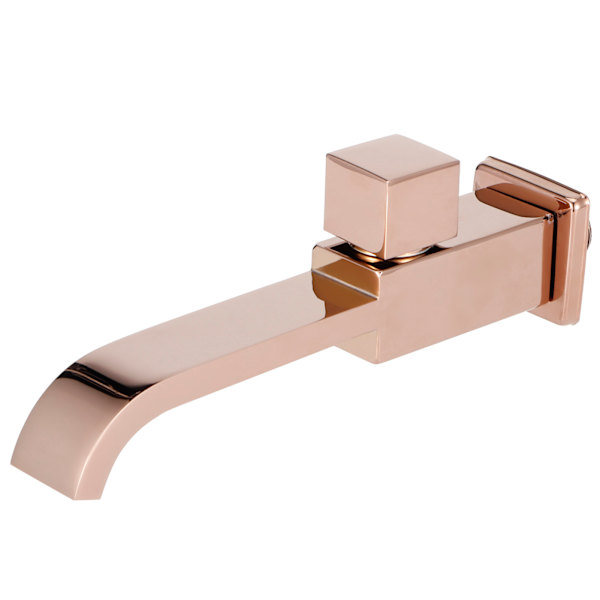 G1/2 Indbygningsarmatur Enkelt Koldt Vandfald Håndvask Vandhane Badeværelsestilbehør (Rose Gold)