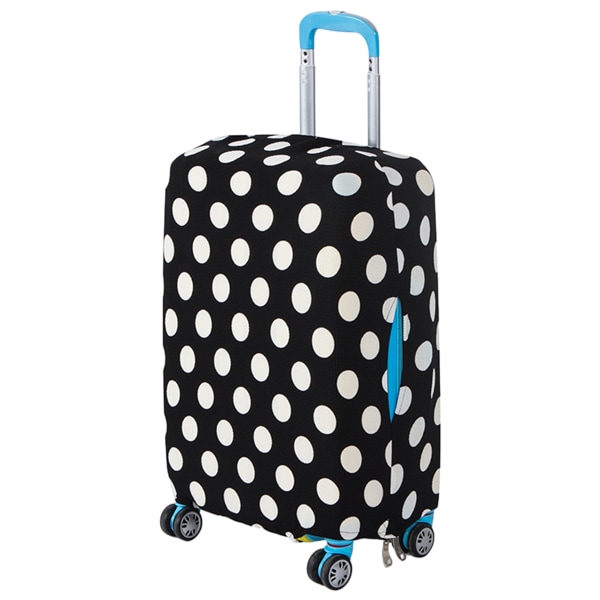 1 pcs Elastic Dust proof Travel Suitcase Protective Cover Luggage Protector(Black White Dots XL26-28)