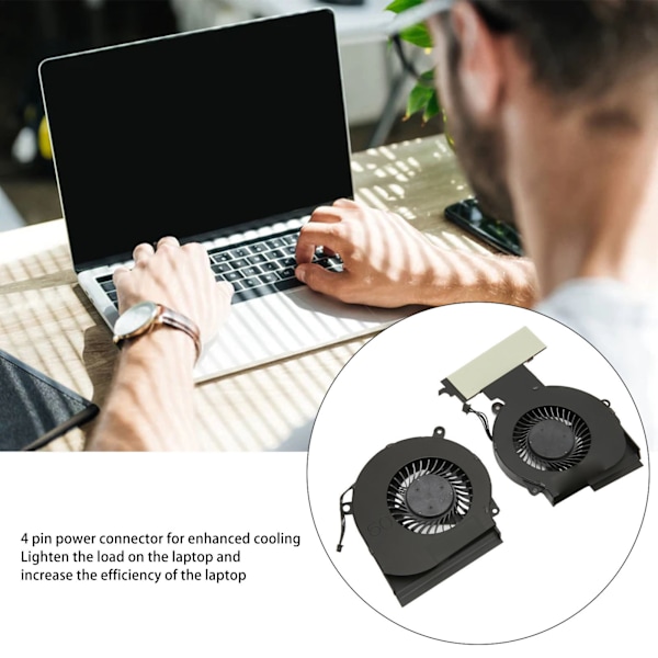 CPU GPU-fläktbyte för HP för OMEN 15 Dc L30204 001 L29354 001 DC 5V 0.5A 4-stifts professionell bärbar kylfläkt CPU GPU-fläkt