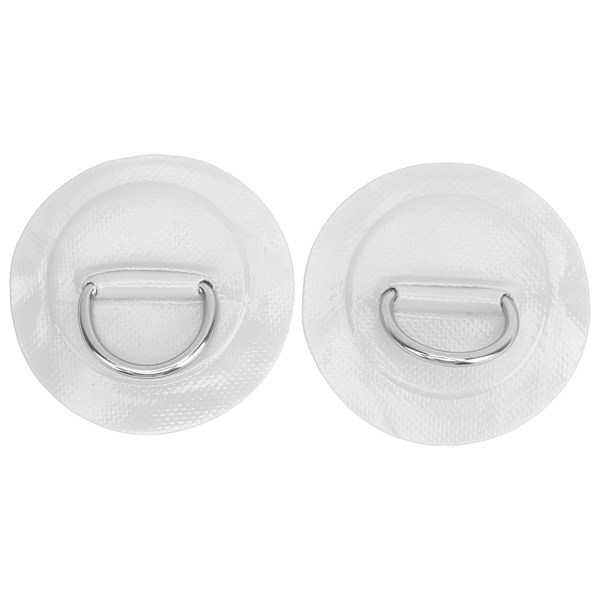 2 st uppblåsbara båt kajak DRing pad lapp PVC marin rostfritt stål fast spänne (vit)
