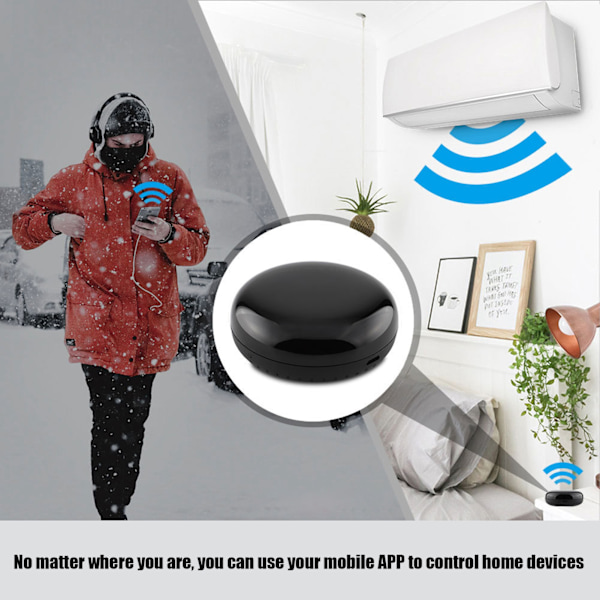 Smarta Hem Automation Enheter, Multifunktionell WiFi Infraröd Universalfjärrkontroll Med 38KHz Ir Frekvenskompatibilitet, Bred Användning Och Enkel