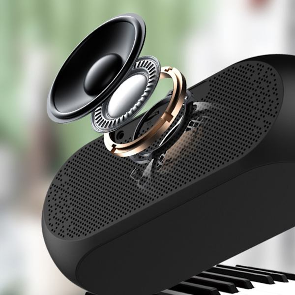 Trådlös Bluetooth-högtalare RGB-belysning Stark bas Temperaturvisning Röstmeddelande FM-radio Spegelväckarklocka