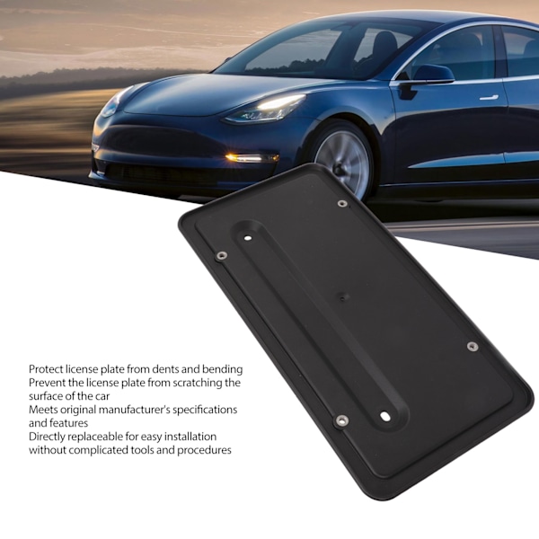 Bakre registreringsskyltsfäste 109684400B Ersättning för Tesla Model 3 2017‑2023