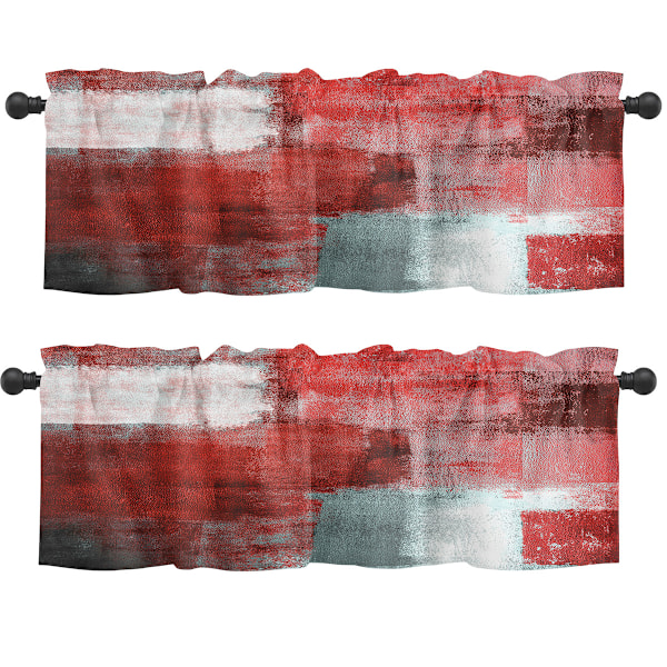 2-pack kappa fönsterbehandlingar, brun abstrakt modern konst mörkläggningsgardiner justerbara gardinkappor för fönster vardagsrum kök Ove Style 4