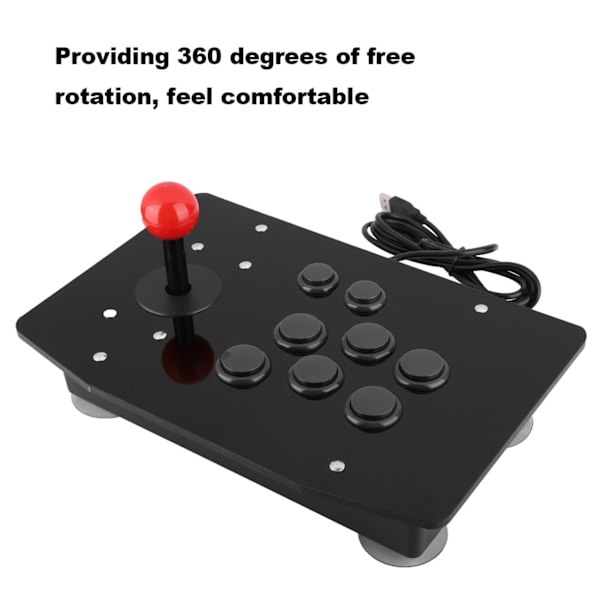 Arcade Rocker Game Joystick 8-knappars spelhandkontroll (svart)