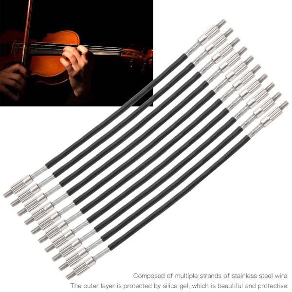 10 stk 4/4‑3/4 Fiolin Hale Tau Ståltråd Hale Stykke Tarm Streng Musikk Instrument Deler