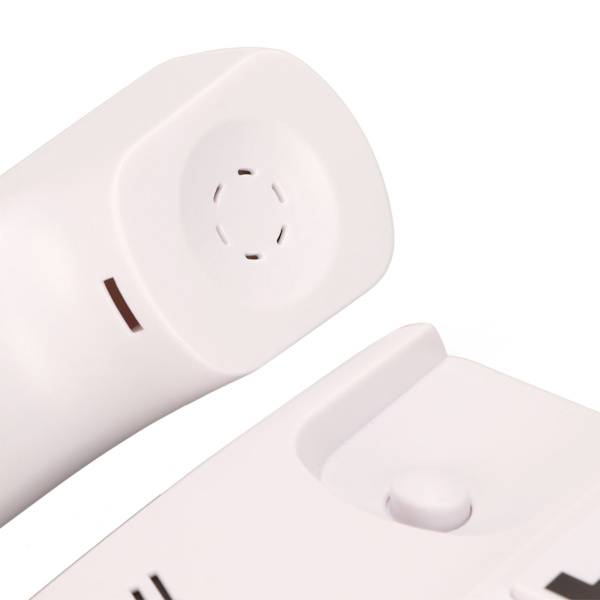 Stor knapptelefon med stor justerbar volum, siste nummer-omvalg, fasttelefon med ledning for eldre