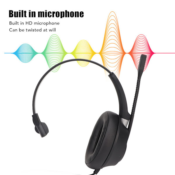 3,5 mm affärsheadset ENC brusreducering volymjustering monoaural telefonheadset med mikrofon för hem callcenter