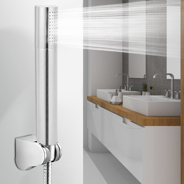 G1/2”  Rustfritt stål rund håndholdt dusjhode dusjspray sprinkler