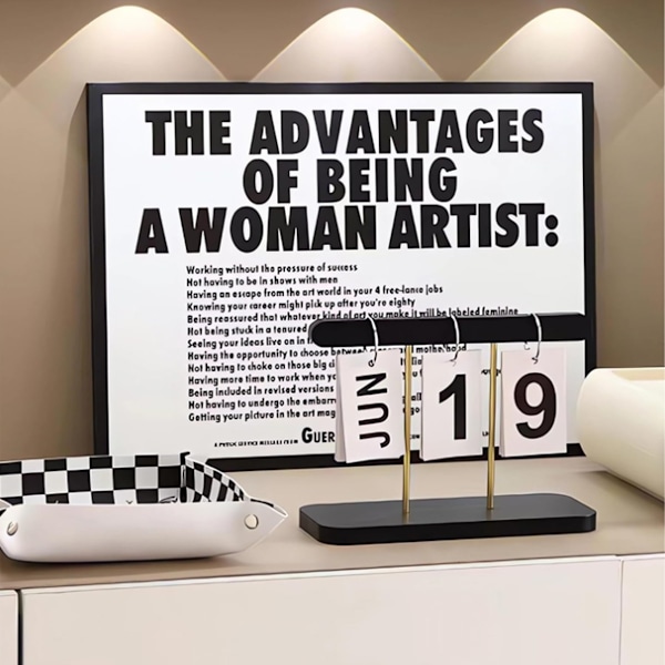 Daglig Vändkalender för Skrivbord Återanvändbar Kontorsskrivbordsdekor Heminredning Fotorekvisita Style 1