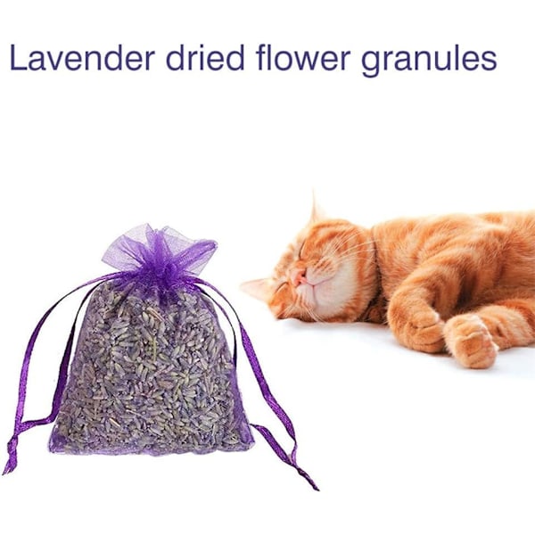 Aromatisk Doft av Torkad Lavendelblomma, Naturlig Luftfräschare för Hem, Bil, Väska, Rum och Garderob, Handfyllda Påsar Förbättrar Varje Utrymme Med
