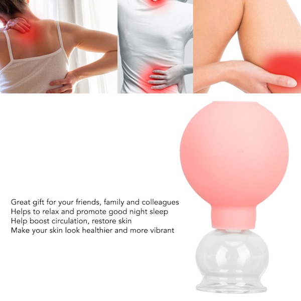 Glas Silikon Koppar Kopp Vakuumsug Massage Terapi för Ansiktshud Skönhetsverktyg