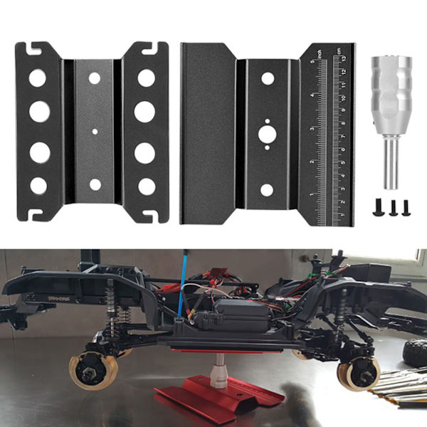 Rotation Reparationsstation Samlingsplatform Arbejdsstativ til 1/8 1/10 RC Modelbil (Sort)