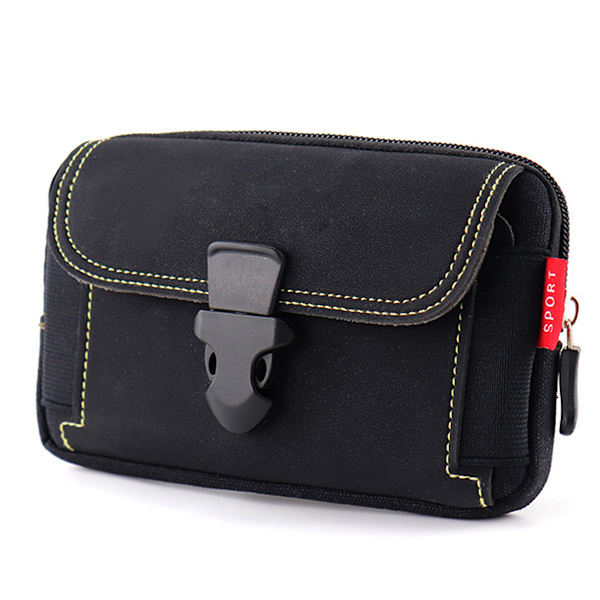 Kanvas matkapuhelinlaukku vyöllä vaakasuora matkapuhelinkotelo monitoiminen crossbody-laukku miehille