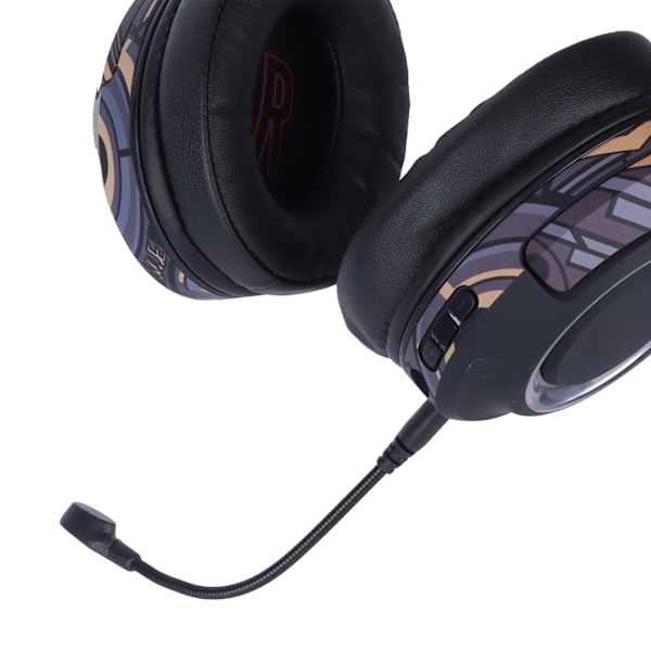 ELA2 Bluetooth-kuulokemikrofoni langaton päähän asennettava valaistu HIFI-kuuloke pelaamiseen (musta)