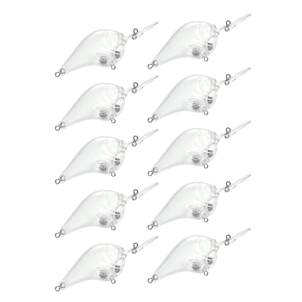 10 st tomma vev crankbaits omålade hårda beten fiskedrag tillbehör DIY