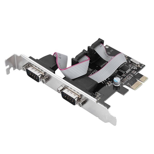 PCI-E til RS232 2 port seriel portkonverter PCI Express controlleradapter udvidelseskort