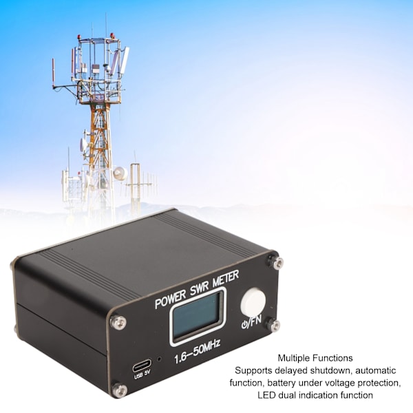 SWR-måler 150W 1,6MHz til 50MHz MF AM CW SSB HF Stående bølgeforhold Wattmeter for måling
