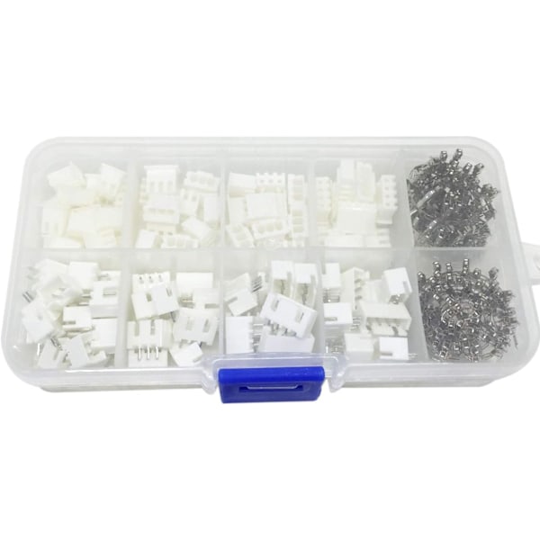 250 st Lot 50 Set Box Tåliga Nylon Jst Kontakt Kit Ledande Ren Koppar För Display Och LED-belysning