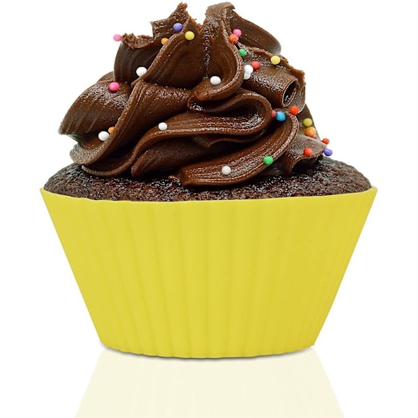 Cupcakeforme, 24 stk. genanvendelige silikonebageforme til muffins
