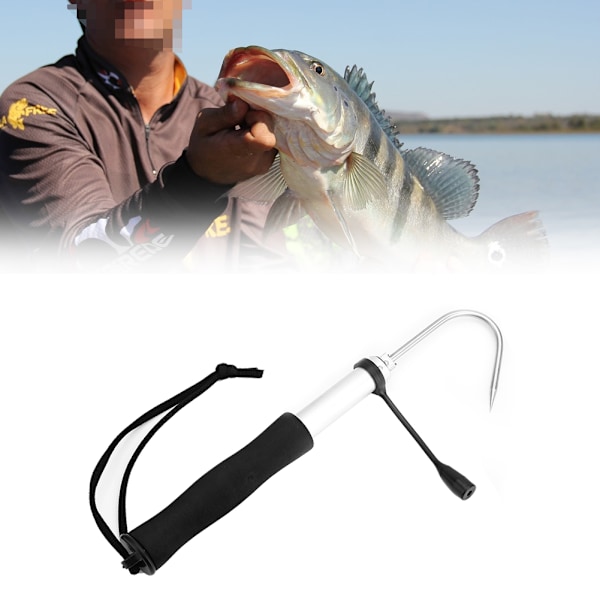 Avancerad fiskeutrustning, bärbart snöre håller din utrustning nära, justerbart skaft i aluminiumlegering för exakt manövrering