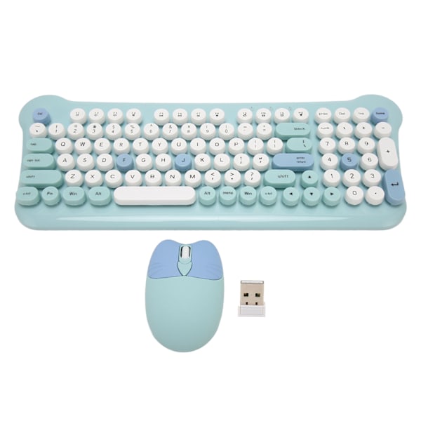 Wireless Keyboard and Mouse 2.4Ghz Connection Cute Keyboard Mouse Set for Windows 98 7 8 10 11 PC Laptop