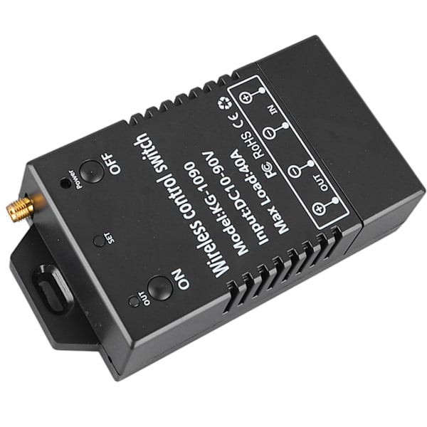 Trådløs fjernkontrollbrytersett DC12V til 90V Stabil høy effektivitet relé fjernkontrollbryter Bred bruk for pumpemotorer 1+1/KG1090+Antenne AB
