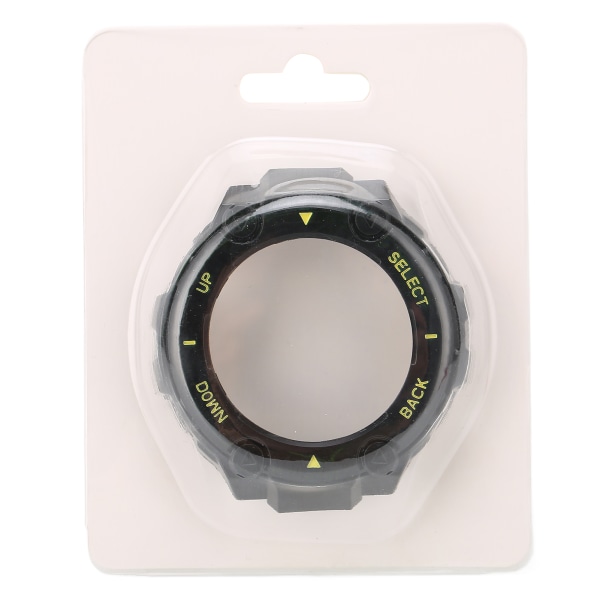 Plastbeskytterdeksel for Amazfit TRex Watch Edge Bumper Beskyttende skallramme (svart skall  gult ord)